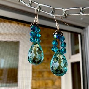 Earrings handcrafted with Aquamarine